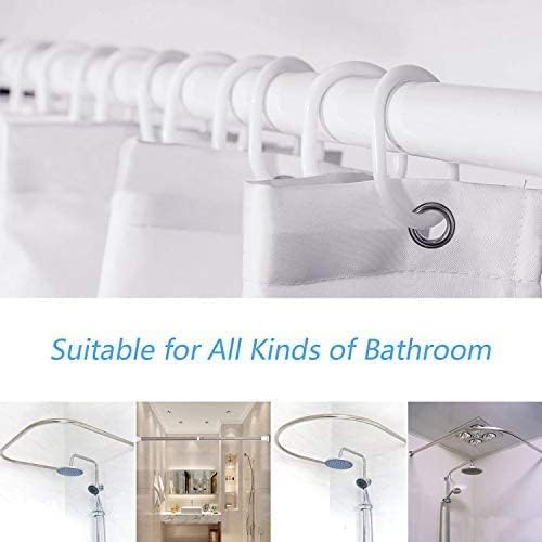 Miniatura 4 de Cortina de ducha bohemia con diseño de hongos, diseño de gato, mariposa, luna, estrellas, retro, flores silvestres, 70S y 60S, diseño botánico