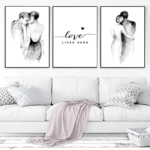 Décoration scandinave lot de 3 affiches 50x70cm pour illuminer le mur de votre salon moderne