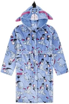 Womens Eeyore Blue Fleece Dressing Gown Fleece Hooded Ladies Robe, Blue,  8-10 : Amazon.ie: Fashion