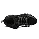 WOWEI Wanderstiefel Wanderschuhe wasserdichte Outdoor Sportlich Gleitsicher Bequem Leicht Bergstiefel Trekking Schuhe Damen Herren Wanderhalbschuhe, Schwarz-1, 39 EU