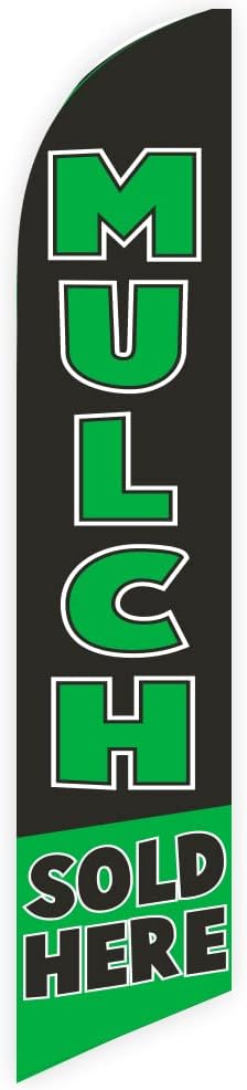 Cobb Promo Mulch Sold Here - Bandera de plumas publicitaria de 12 pies, solo bandera de repuesto (sin mástil)