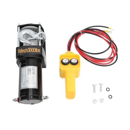 Kits de treuil électrique porteur de charge 12V 3000lbs forte Torsion 1KW remorques treuil de charge de remorquage pour véhicules tout-terrain