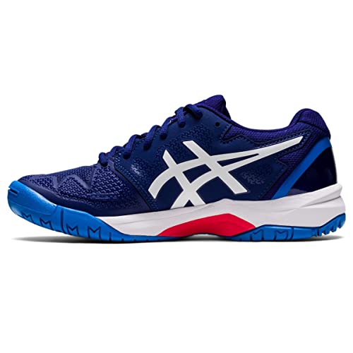 ASICS Kid's GEL-RESOLUTION 8 Grade School Tennis Shoes, 5.5, DIVE BLUE/WHITE4