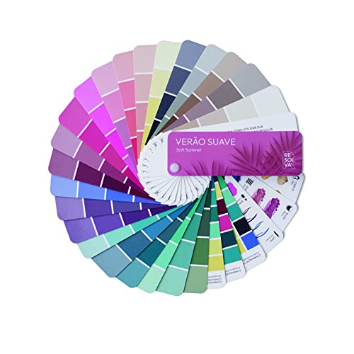 Cartela de cores | Coloração Pessoal | Paleta Pessoal | Resolva Meu Look | Mini (Verão Suave)