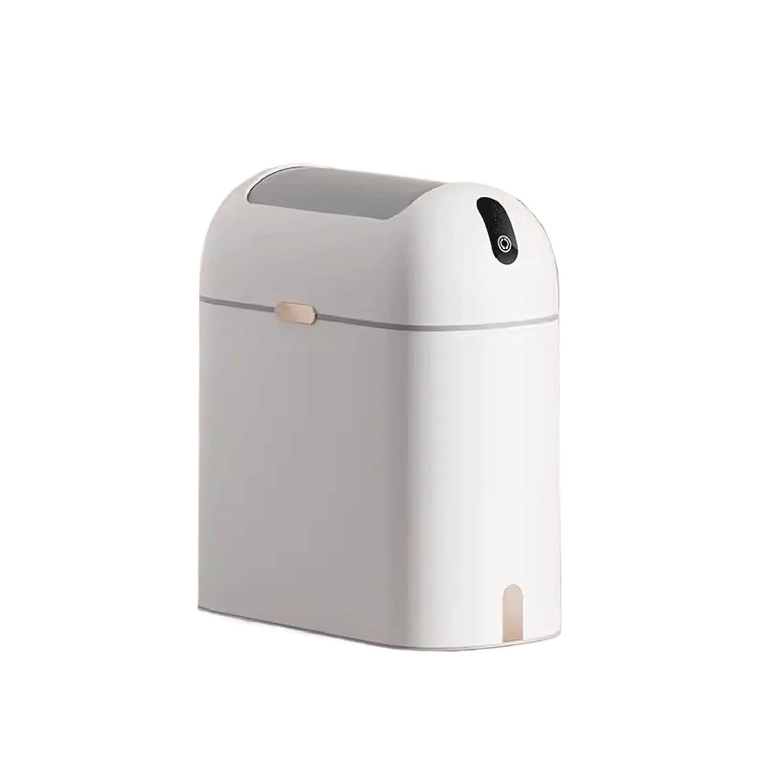 Garbage can， Household Garbage Can with Lid Automatic Opening and Closing Living Room Kitchen Bathroom Toilet Intelligent Garbage Can Sensor-Type Garbage Cans Rubbish Bin(Beige)(Beige)