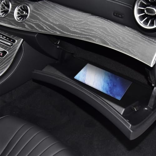 Image of LumiMokki Premium Car Registration & Insurance Card Holder with Magnetic Shut, Vehicle Glove Box Car Organizer - For Documents, Cards, License (Marble)