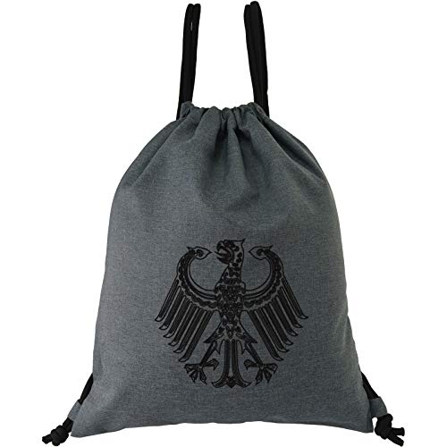 Sac de gym robuste gris imperméable avec motif aigle allemand unisexe