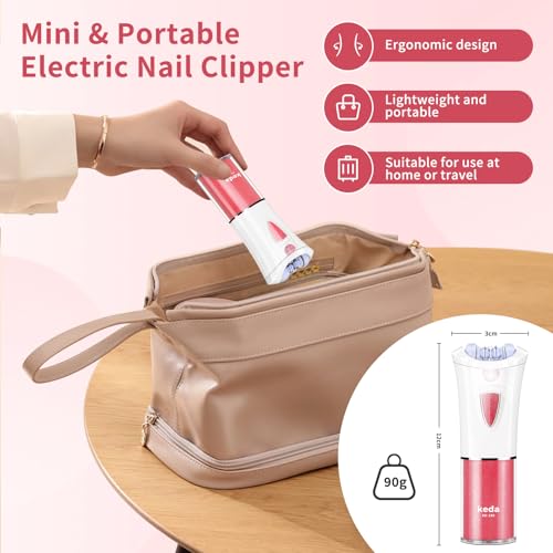 Facial Epilator For Women,Smooth Glide Facial Hair Remover With Led Light,Portable Cordless Shaver For Women For Face, Armpits, Legs, Bikini Area - 6