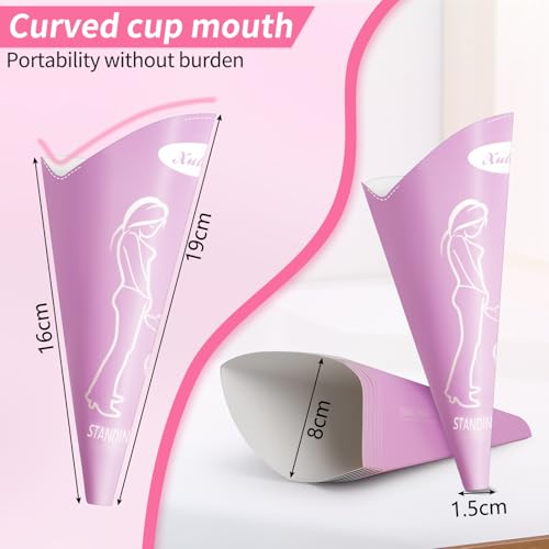FAMJOALE Disposable Female Urination Device, 10PCS Portable Pee Funnel for Women, Portable Standing Pee Pocket Cup, Waterproof Foldable Outdoor Travel Urinal Toilet for Camping Hiking Pregnant