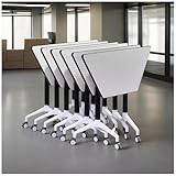 Schnell Zusammenklappbarer Konferenztisch, Vielseitiger Kompakter Mobiler Seminartisch mit Feststellbaren Rollen, Modularer Schreibtisch für Büros, Klassenzimmer Oder Gemeinschaftsarbeitsplätze