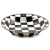 MACKENZIE CHILDS Courtly Check Enamel Pie Plate Black and White Ovenproof Pie Pan for Cooking and Serving