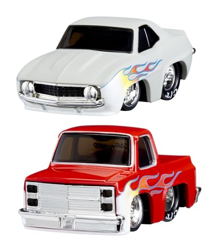 CarTuned 2 Pack Series 1 - Street Race'n, 1969 Chevy Camaro (Pro Street), 1987 Chevy C10 (Pro Street), Diecast Vehicle, Ages 6+