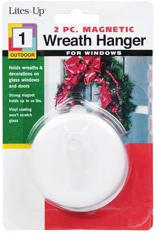 71005-1WOS Lites Up Wreath Hanger, 2-1/2", White