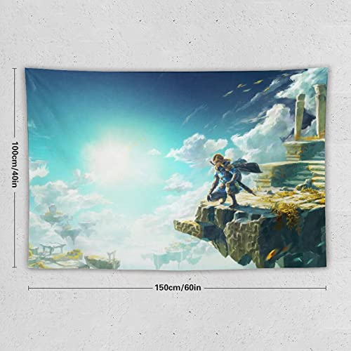 Eagleg Video Game Theme Tapestry Anime Mountain Castle Print Wall Hanging Blanket Polyester Fabric Decoration For Homes Dorms And Apartments 40 * 60 Inch #TOP1