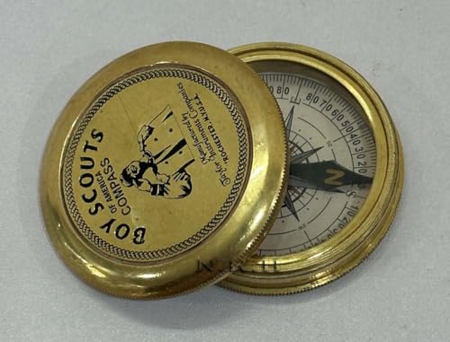Brújula de Latón Nautical Replica Hub USN1892, ligera y portátil, 2 pulgadas miniatura 4