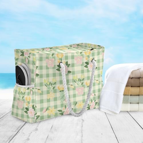 Image of senya Large Beach Bags Totes Swim Canvas Tote Shoulder Bag Water Resistant Bags for Gym Travel Daily