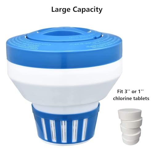 Pool-Chlorine-Floater-75-Large-Floating-Chlorine-Dispenser-Optimal-Pool-with-Adjustable-Release-for-Indoor-Outdoor-Swimming-Pool-Hot-Tub Pool Chlorine Floater 75 Large Floating Chlorine Dispenser Optimal Pool with Adjustable Release for Indoor Outdoor Swimming Pool Hot Tub