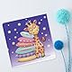DIAMOND DOTZ BOX 2592837 Original 5D Diamond Painting Box Set, Gute Nacht Giraffe, DIY Diamant-Malerei-Kit mit Motivbox und Glitzersteinen für Kinder ab 6 Jahren, Beginner