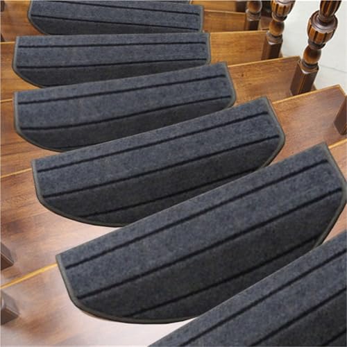 Peldaños de escalera de pelar y pegar, peldaños de escalera de punta redondeada, para peldaños de madera, antideslizantes, fáciles de limpiar, reutilizables