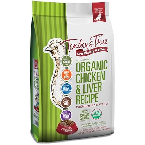Tender & True Organic Chicken & Liver Recipe Dog Food, 11 lb Cover