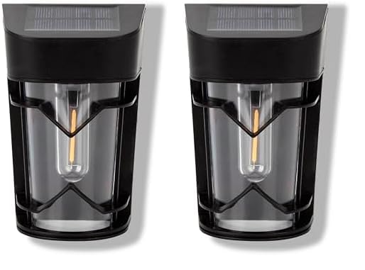 Dylect Acrylonitrile Butadiene Styrene Eco Solar Wall Lantern Light for Home Décor, Doorway, Balcony, Soft Amber Glow, Upto 10Hr Runtime, IP44 Waterproof (2000K, Yellow) (Pack of 2)-image-19