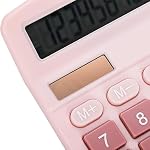 Noamus 4 Pack Basic Calculators, Handheld Desktop Standard Calculators, Solar Battery Dual Power 12 Digit Desk Calculator with Large LCD Display and Big Sensitive Button for Office School Pink Blue