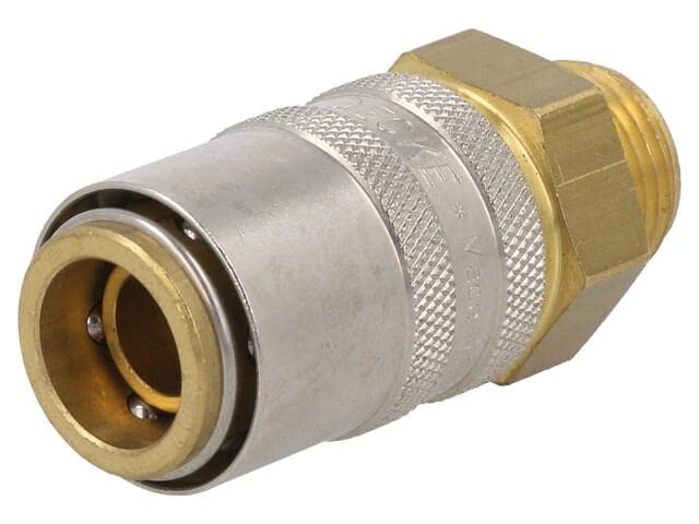 Connecteur rapide droit laiton S09H GZ38 étanchéité FPM 15bar PNEUMAT SY