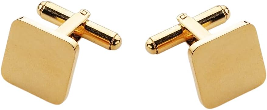 Pingyongchang Mens Blank Cufflink Classic Stainless Steel Cufflinks Tuxedo Shirt Accessories Cufflinks Business Wedding Shirts Unique Christmas Valentine's Day Mother's Day Jewelry Gift