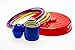 WolVolk 18-Inch Brightly Colored Quoits Ring Toss Game Set for Kids - Colorful Plastic Novelty Game Improves Hand Eye Coordination - Suitable for Kids of All Ages