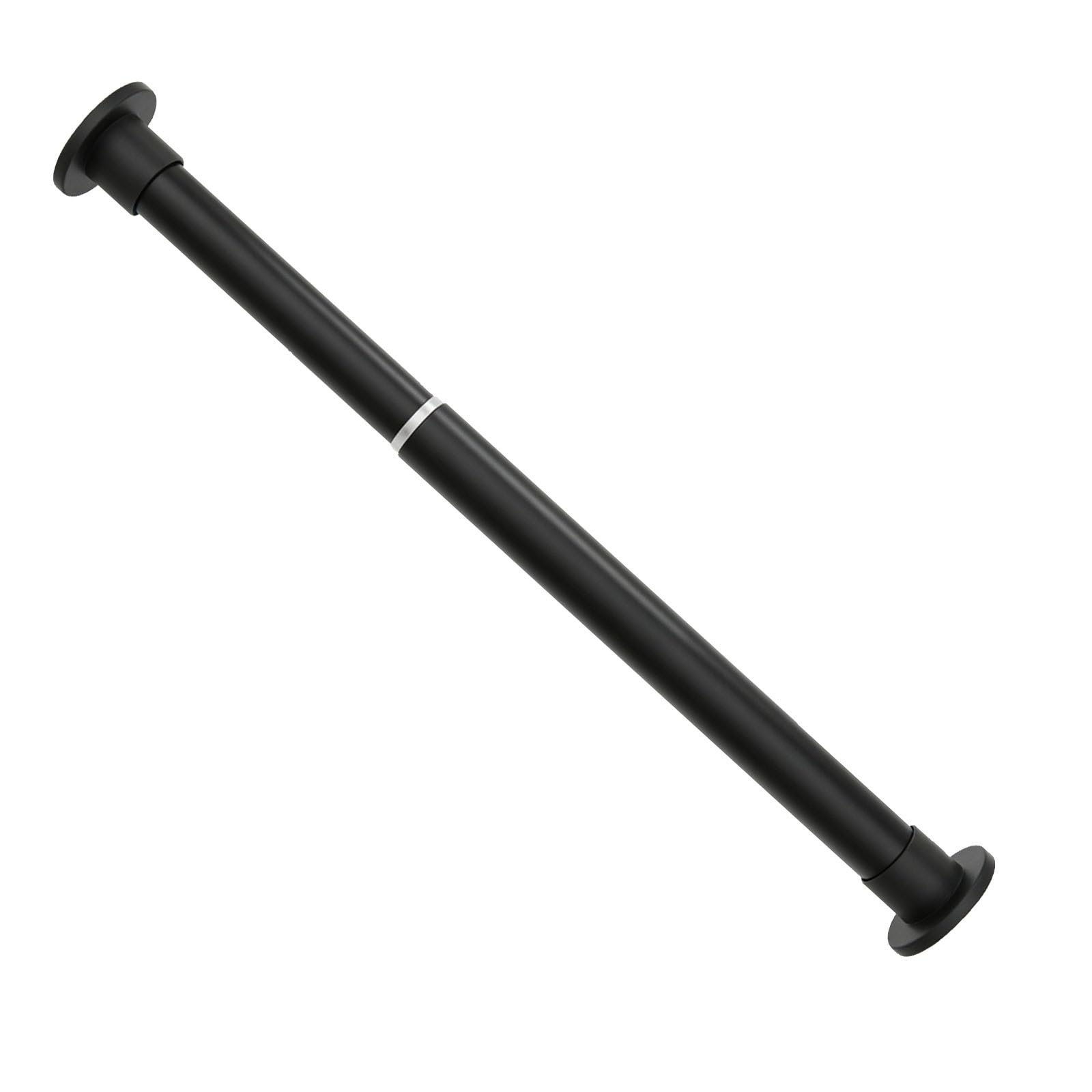 Tension Curtain Rod, Shower Curtain Rod No Drill, Stainless Steel, Waterproof, for Small Bathrooms, Changing Rooms(Black,140-260cm/55-102in)