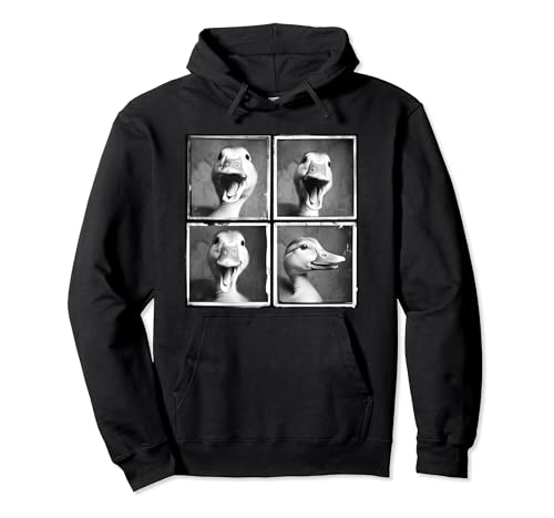 Happy Duck Face Quirky Farm Duckling Funny Duck Lover Pullover Hoodie