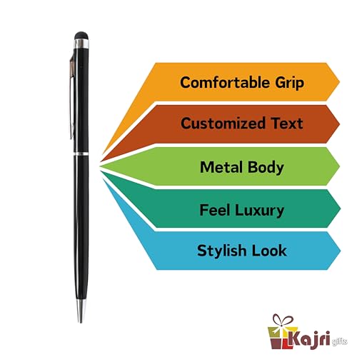 Image of Kajri Gifts Personalized Pen with Name Engraved Wooden Gift Box Best for Gifting, Corporate Gift, Doctor, Advocate, Boss, Employee, Teacher (Slim Fit)