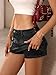 ELLEVEN Denim Mini Skirt for Women Stretch, Low Rise Y2k Jean Skirt with Shorts Underneath Casual Cute Micro Skort Black Denim Small