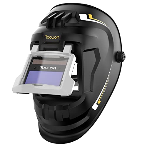Image of TOOLIOM Auto Darkening Welding Helmet True Color 1 /1 /1 /1 Flip Front Welding Hood with Adjustable Shade Range 4 /9-13 Solar /Battery Powered Welding Mask for TIG MIG Stick Welder Helmet