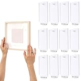 Escenarios aplicables: adecuados para colgar marcos de fotos, arte de pared, espejos, relojes de pared, carteles y decoraciones navideñas en la vida cotidiana. Estos caballetes se fijan de forma segura a una variedad de superficies interiores, incluyendo madera acabada, vidrio, azulejos, metal y otras superficies lisas. No se recomienda su uso en paredes pintadas.