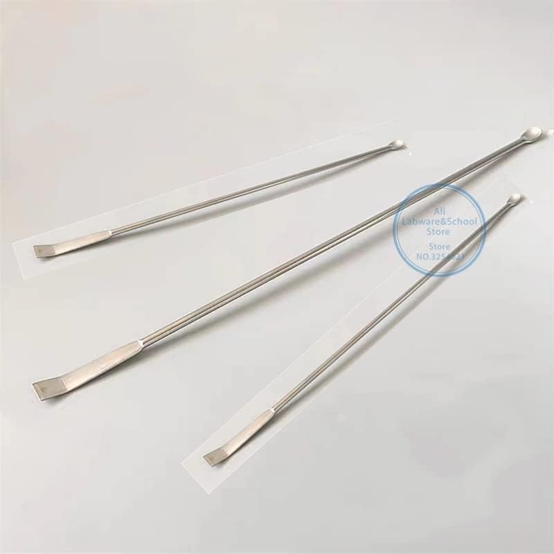 10pcs/lot Stainless Steel Microscale Spoon and Scraper Double-Head Use for Experiment (Size : 1set 6pcs)
