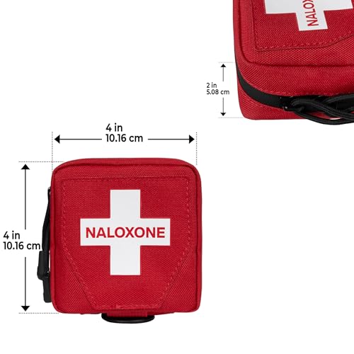 Image of 10 Pack Naloxone Belt Pouch for Opioid Overdose Kits | Professional Belt Attachment Design to Hold Naloxone | Custom Designed to Hold Two Naloxone Nasal Sprays & Accessories | Naloxone Not Included