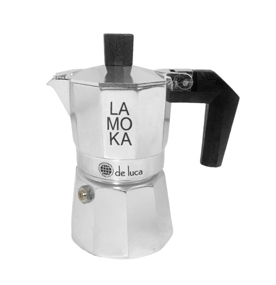 Sicignano Set 6 Caffettiere Moka in Alluminio con Manico Squadrato, Fornitura Stock 6 Pezzi per B&B, Hotel, Ristorazione e Comunità, Macchine Espresso Tradizionali Resistenti (Mezza Tazza)