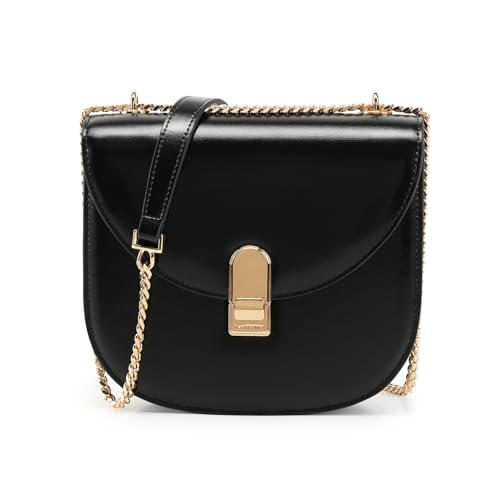 LA'FESTIN Small Leather Shoulder Bag For Women: Crossbody Purse With Chain Strap, Classic Lady Cross Body Bag, Women's Bag