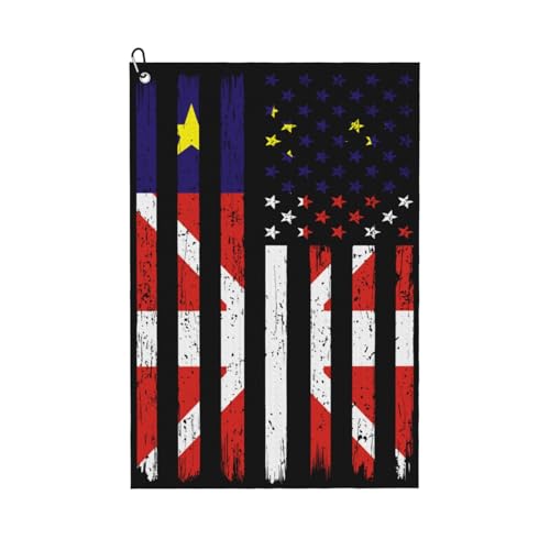 Gettysburg US & PA Flag Golf Towel 24