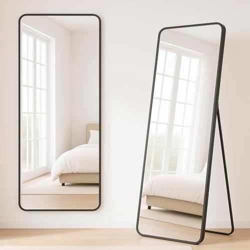 Espejo Grande de Pie, Cuerpo Completo【170 x 70 cm】con Soporte par...