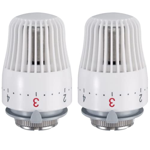 2Pcs Radiator Thermostatic Head Heater Control Thermostat Tools Valve Heads Temperature Control Valve