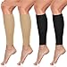 1 Pair Calf Compression Sleeves for Men and Women - Leg Compression Sleeve - Footless Compression Socks for Runners for Shin Splint Relief, Recovery, Running(Black,XXL)