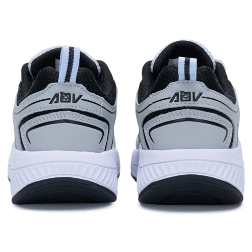Image of AOV Womens Walking Shoes with Arch Support Plantar Fasciitis Sneakers Orthotic Tennis for Foot Heel Pain Relief Size 9 GreyBlack