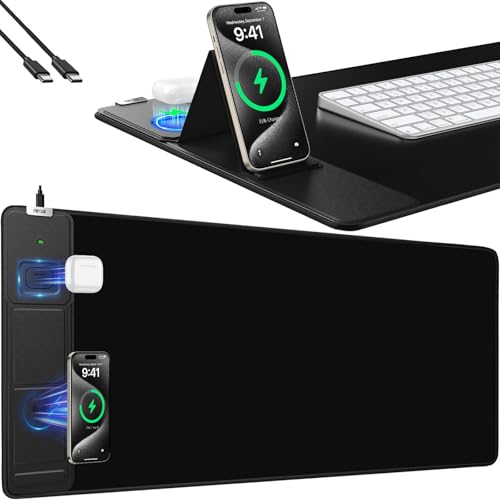 Image of Mouse Pad, Office Desk Mat, Large Gaming Mousepad with Superior Micro-Weave Cloth, XXL Desk Pad with Stitched Edges, Non-Slip, Waterproof Writing Keyboard Pad for Gamer, Laptop, Work & Home