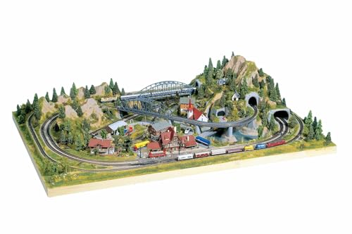 NOCH® Fertiggelände „Cortina“, mit Berg- und Tal-Design, 2 Bahnstromkreise für die Spurweite Z, wünderschönes Fertiggelände