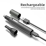 Nose Hair Trimmer and Eyebrow Trimmer, Rechargeable Professional Painless Eyebrow Razor for Ear Beard Hairline, 2 in 1…