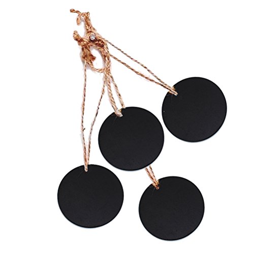 Ultnice 10Pcs Mini Chalkboard Double Sided Round Small Blackboard Message Board With Hemp Rope For Home Wedding Decoration Pendant Diy Accessories #TOP4