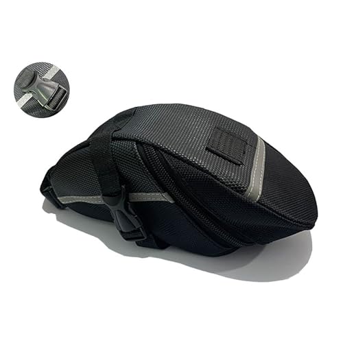 LeTradeJP サドルバッグ 自転車 簡単取付 ロード クロス バイク 自転車テールバッグ ロードバイクバック サイクリング 自転車収納 ロベルト式 防水 防雨 コンパクト 小物収納 ブラック大容量 装着可能 装着便利 取り付け簡単