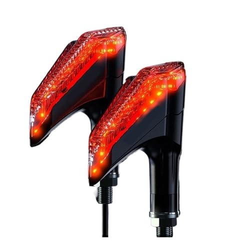 Clignotant pour moto rouge à haute visibilité et conception d'apparence fraîche